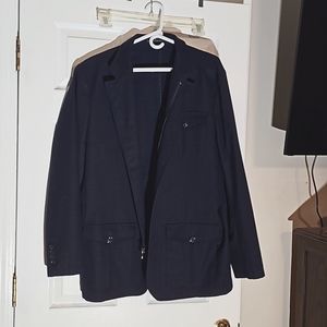 Hart Schaffner Marx men's L navy blue sport jacket full zip